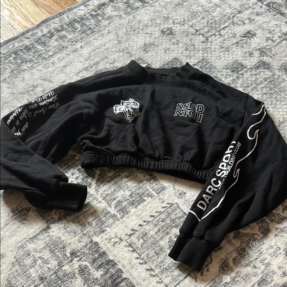 Darcsport Cropped Black Crewneck